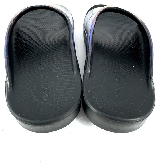 OOFOS Women’s 8 Purple Gradient Recovery Slide Sandals OOfoam Comfort - Picture 4 of 10